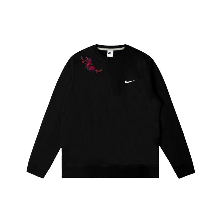 Nike Nike Club Sweatshirts Men's Black Crew Neck Moderate Regular