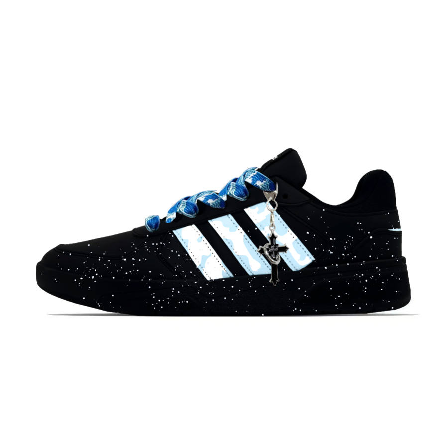 Adidas Neo Courtbeat Iced Blue Coconut Low top Skateboard Shoes Unisex Black Blue