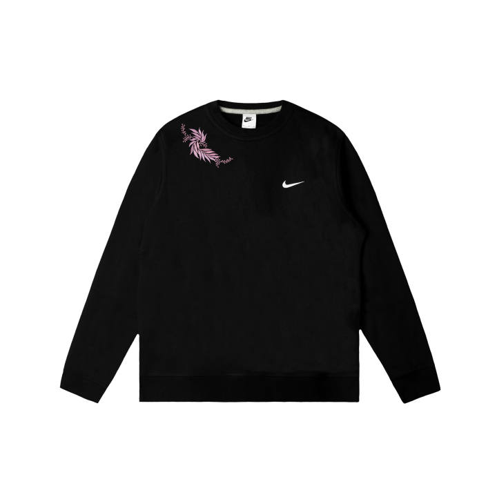 Nike Nike Club Sweatshirts Men's Black Crew Neck Moderate Regular