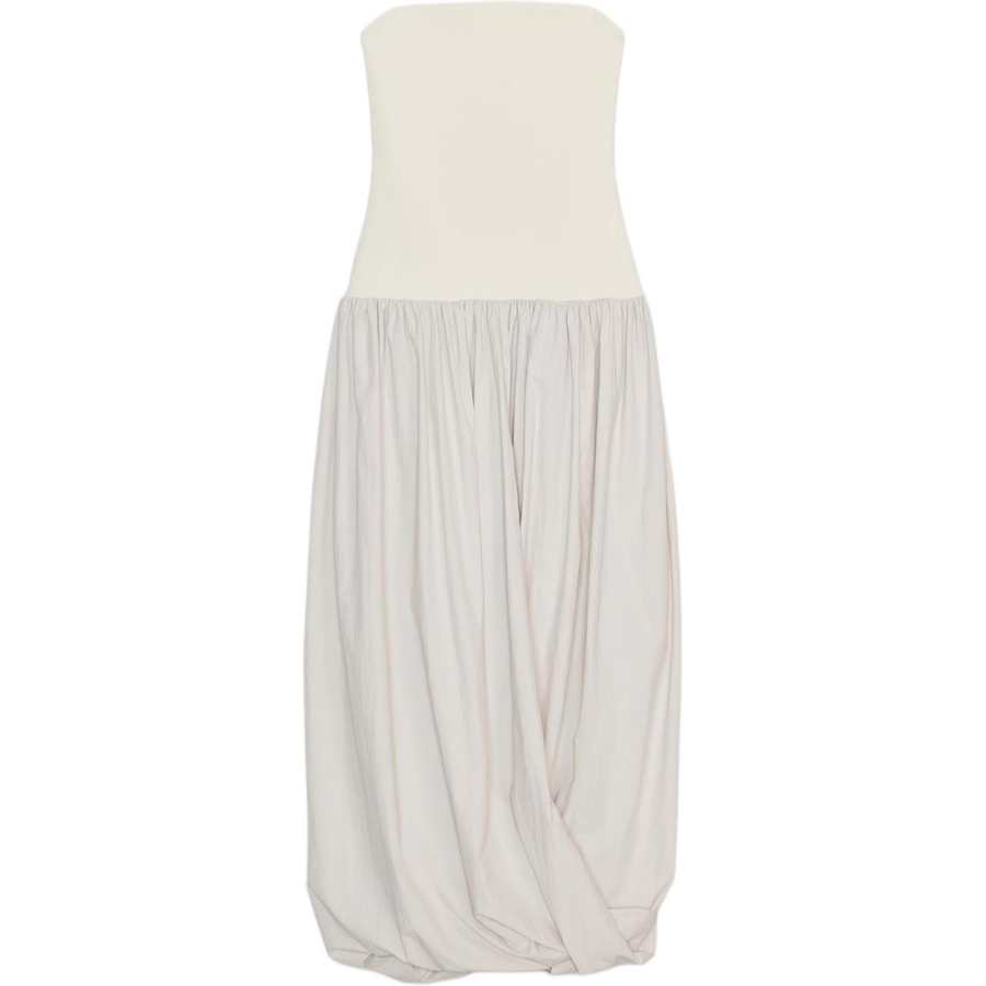ZARA Sleeveless Dresses Women's Light Gray Moderate