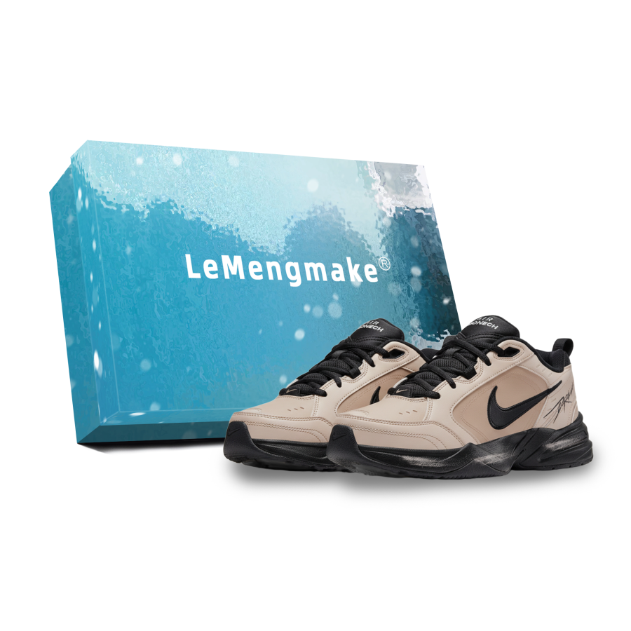 Nike Nike Air Monarch 4 Lemon Joy Slip Resistant Low top Chunky Sneakers Men's Khaki