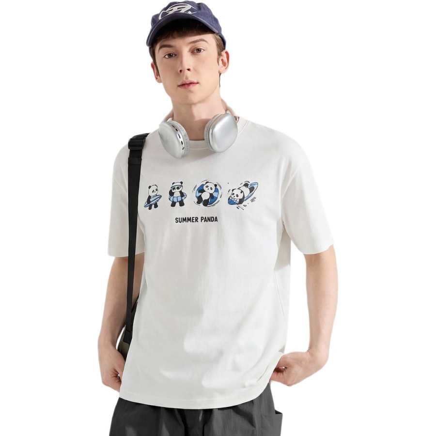Tonlion T Shirts Men's Crew Neck Moderate Straight Fit