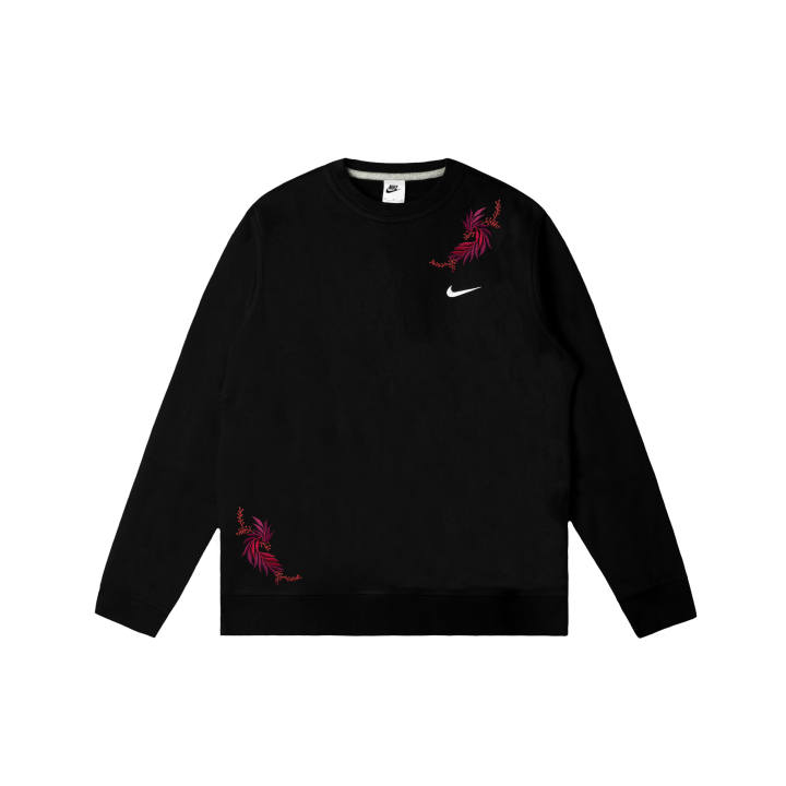 Nike Nike Club Sweatshirts Men's Black Crew Neck Moderate Regular