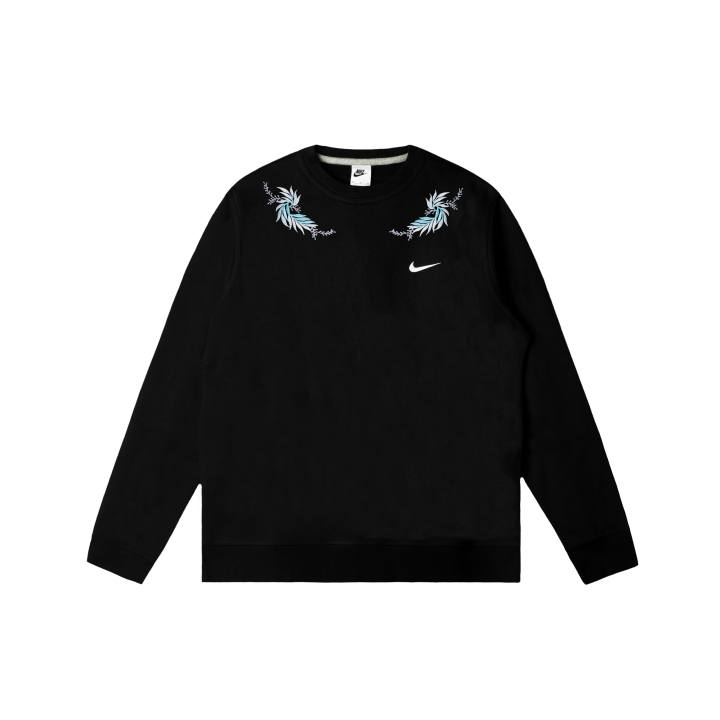 Nike Nike Club Sweatshirts Men's Black Crew Neck Moderate Regular