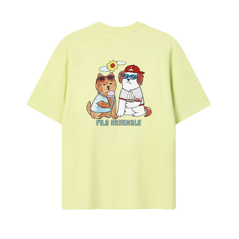 FILA ORIGINALE T Shirt Unisex Light Mustard Green