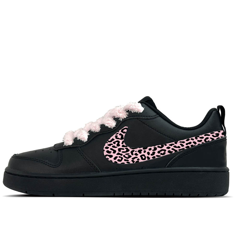 Nike Nike Court Borough Leather Abrasion Resistant Low top Kids' Skateboarding Shoes Pink Teenagers