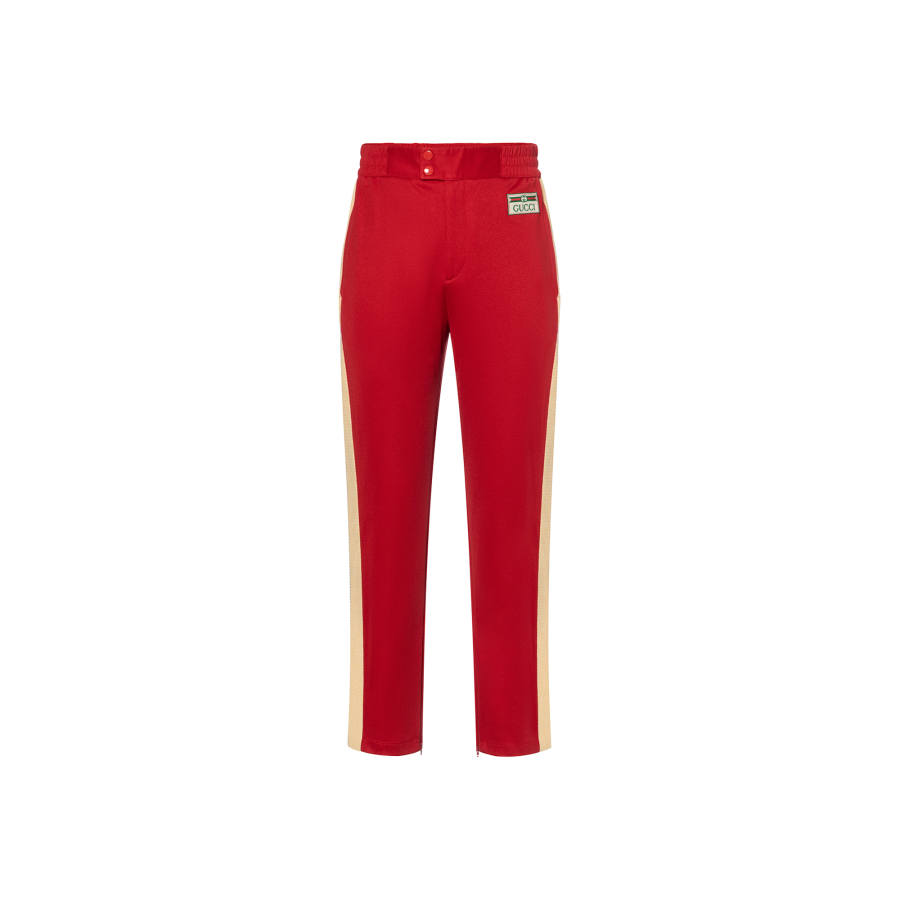 GUCCI Knitted Sweatpants Men's Red