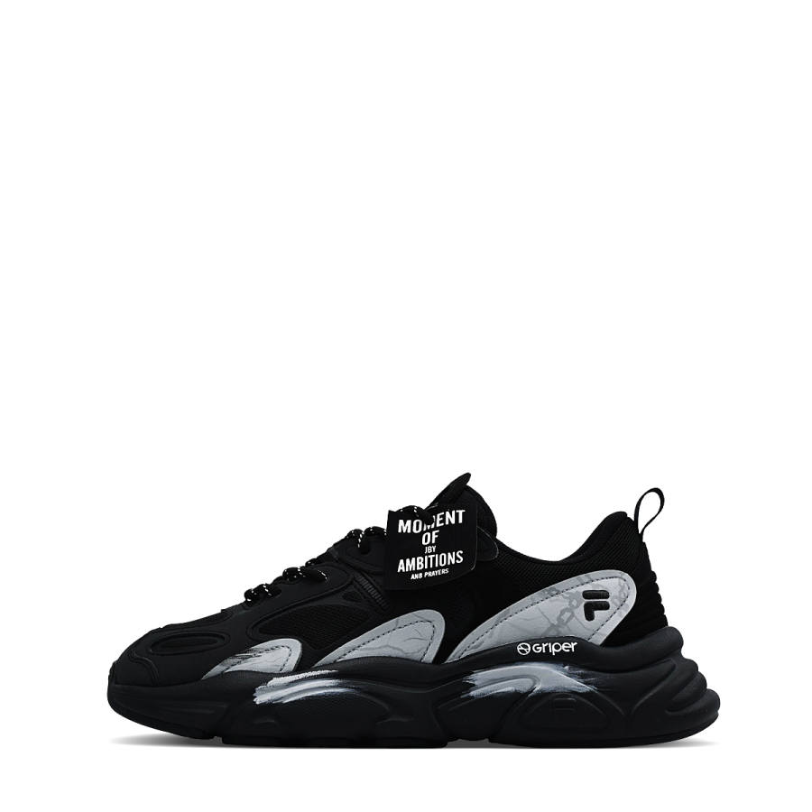 FILA Mars 2 Individual, Street Versatile, Distressed Low top Casual Shoes Men's Black Gray