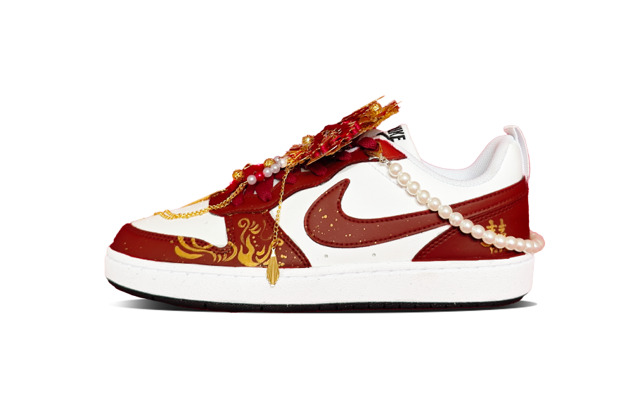 Nike Nike Court Borough With You Joyful Lightweight Low top Skateboard Shoes Women's Burgundy