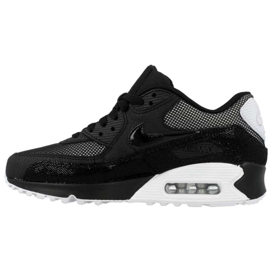 Nike Nike Air Max 90 Leather Low top Running Shoes Women's Black White