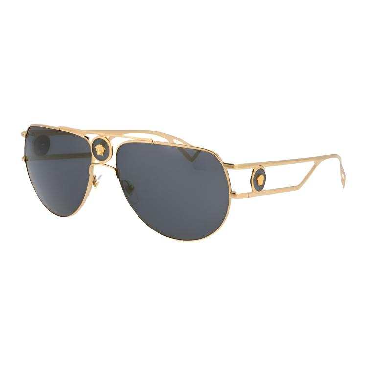 VERSACE VERSACE Aviator Sunglasses Unisex Gold