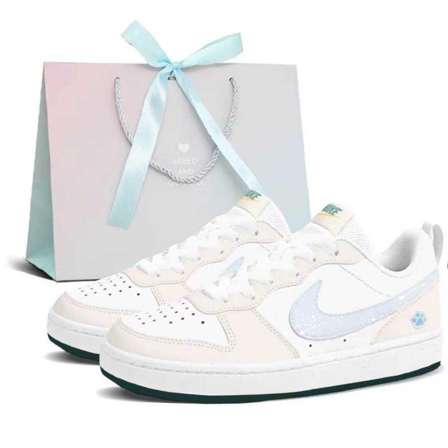 Nike Nike Court Borough Butter Sweet Cream Synthetic Leather, Leather Abrasion Resistant Slip Resistant Low top