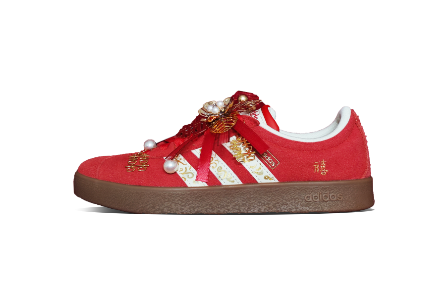 Adidas Adidas Vl Court Classic Phoenix's Song Suede Lightweight Breathable Low top German Army Trainers Women's