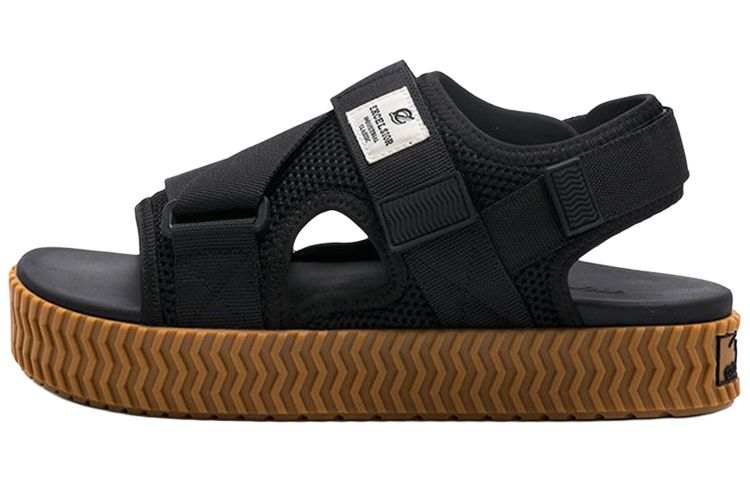 Excelsior Excelsior Cookie Shoes BOLT SANDAL Hook and Loop One Strap Sandals Unisex Classic Black