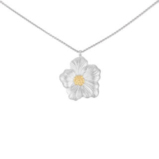 BUCCELLATI BLOSSOMS Gardenia 925 Sterling Silver Rhodium Plated, Gold Plated Necklaces Women's