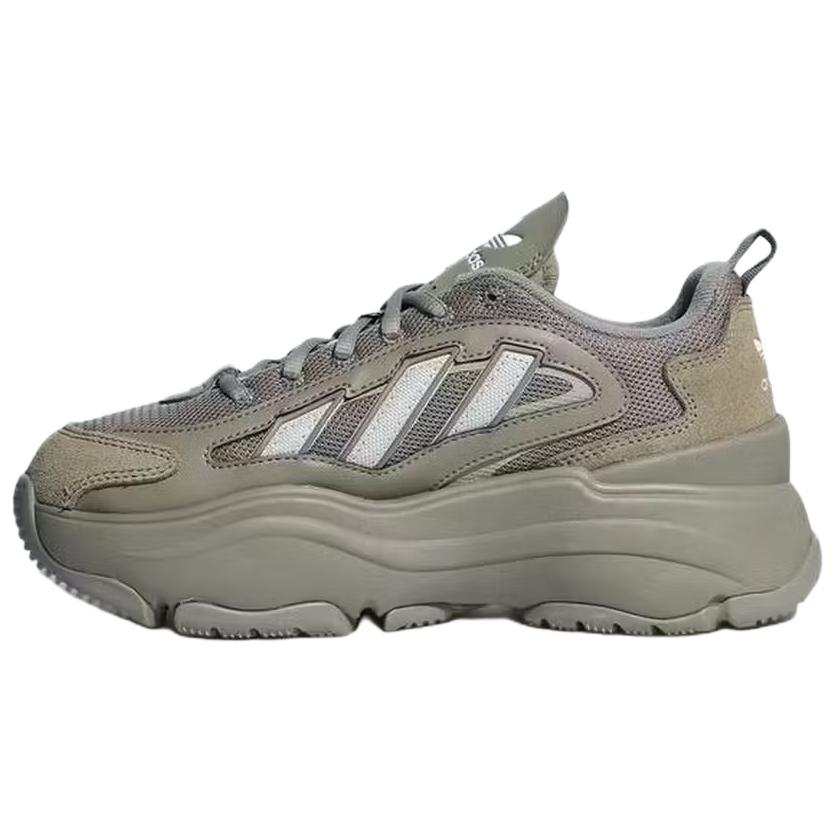 Adidas Originals OZGAIA Comfortable Low top Chunky Sneakers Unisex Light Gray Green