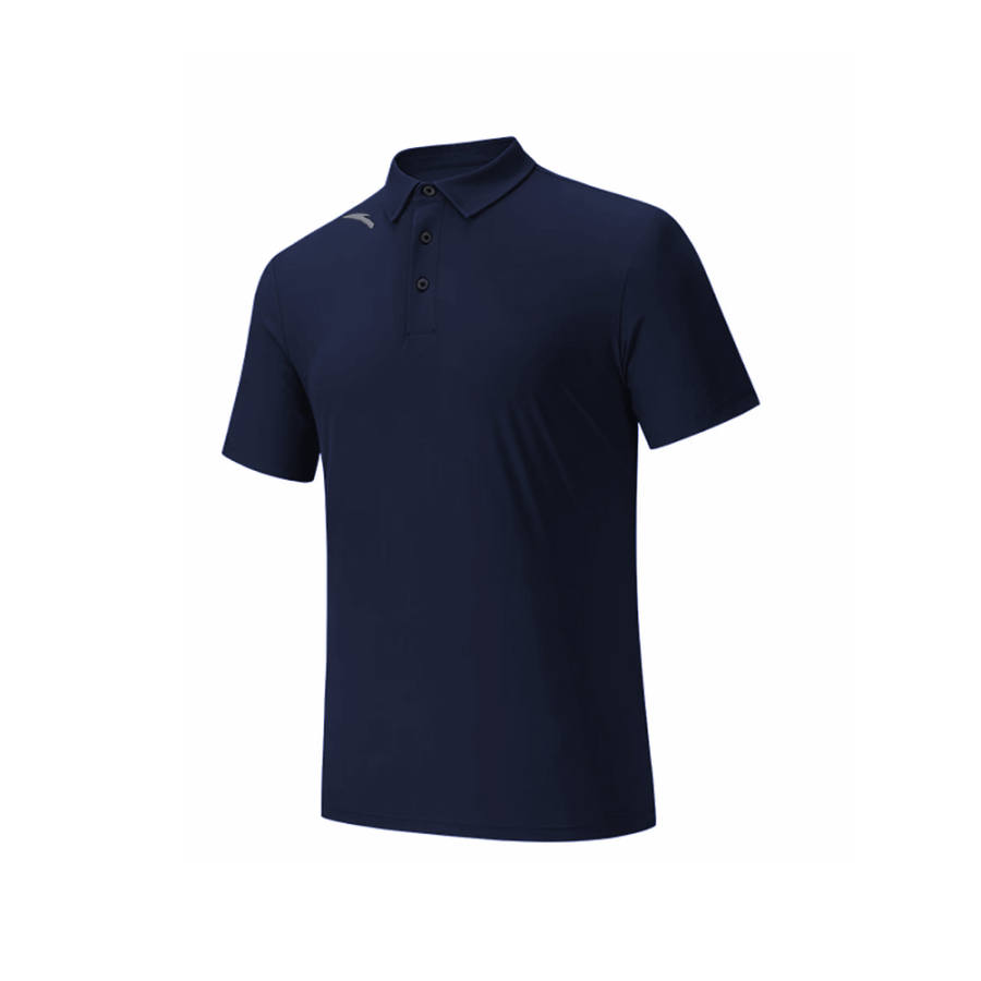 Anta Minimalist Style Polo Shirt Men's Midnight Blue