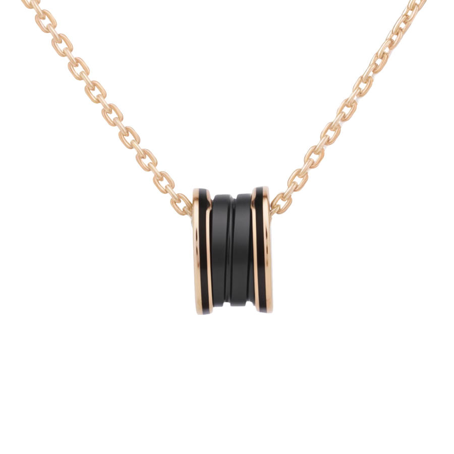 BVLGARI B.Zero1 Series Ceramic 18K Rose Gold Necklaces Unisex