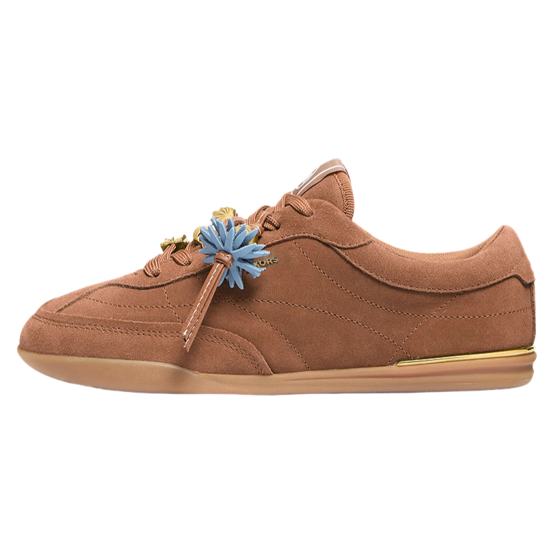 MICHAEL KORS MK Nolan Cow Split Leather Casual Shoes Flat Women's Brown