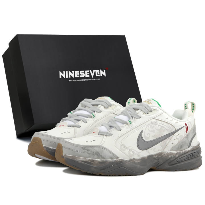 Nike Nike Air Monarch 4 Cushioning Slip Resistant Low top Casual Shoes Men's Gray