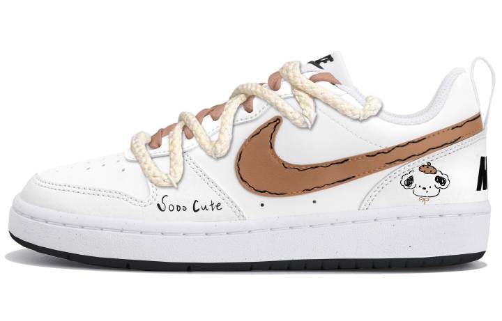 Nike Nike Court Borough 2 Low top Skateboard Shoes White Teenagers