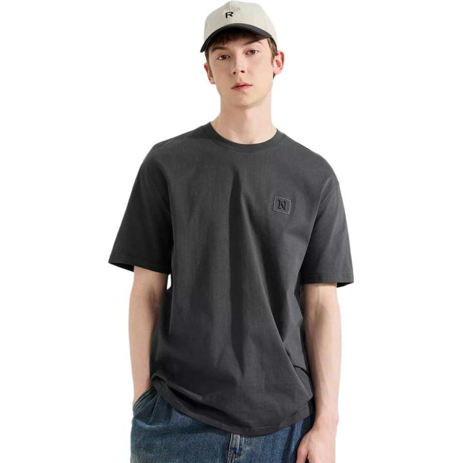 Tonlion T Shirts Men's Crew Neck Moderate Straight Fit