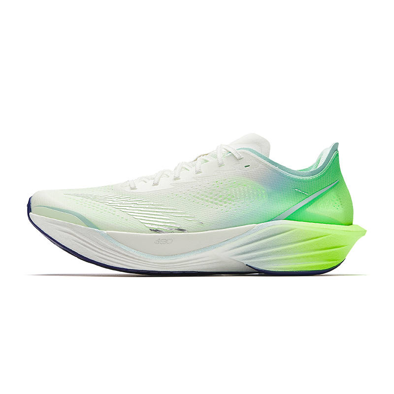 Anta Mach 6 Pro Low top Nitrogen Technology Running Shoes Men's Fluorescent Parrot/Papyrus White/Cool Blue
