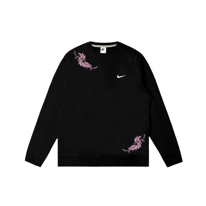 Nike Nike Club Sweatshirts Men's Black Crew Neck Moderate Regular