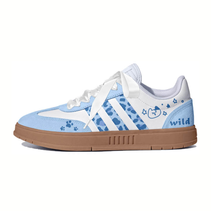 Adidas Adidas Gradas Hoshino Leopard Leather Low top German Army Trainers Unisex Milk Blue