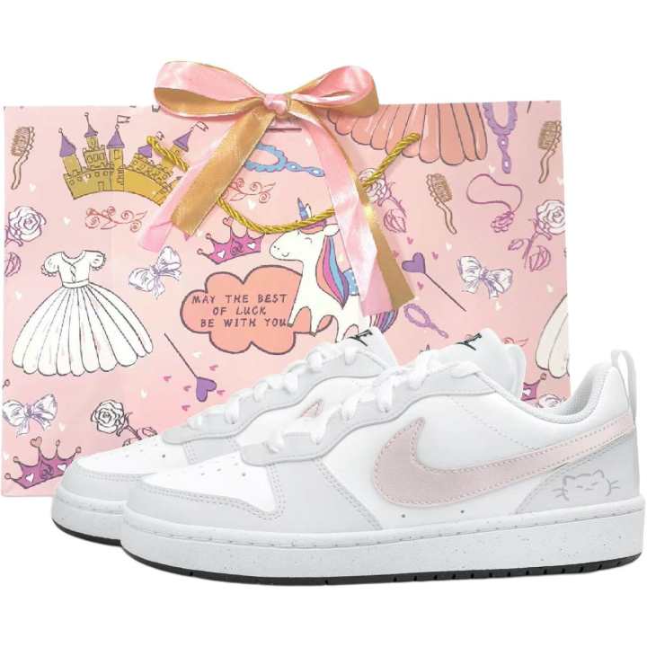Nike Nike Court Borough 2 Low top Skateboard Shoes White Teenagers