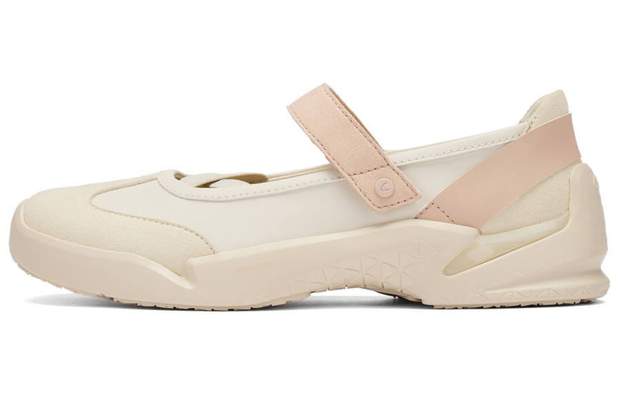 Clarks TriEase Jen Synthetic Leather Comfortable Mary Jane Shoes Women's White & Pink