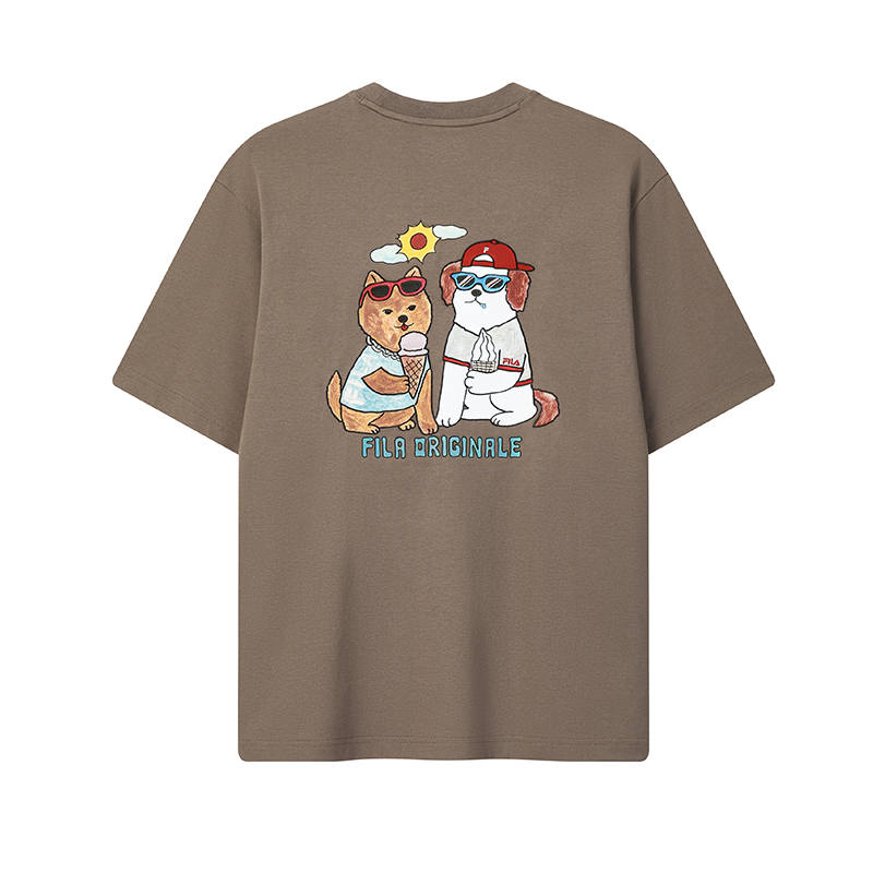 FILA ORIGINALE T Shirt Unisex Gilded Brown