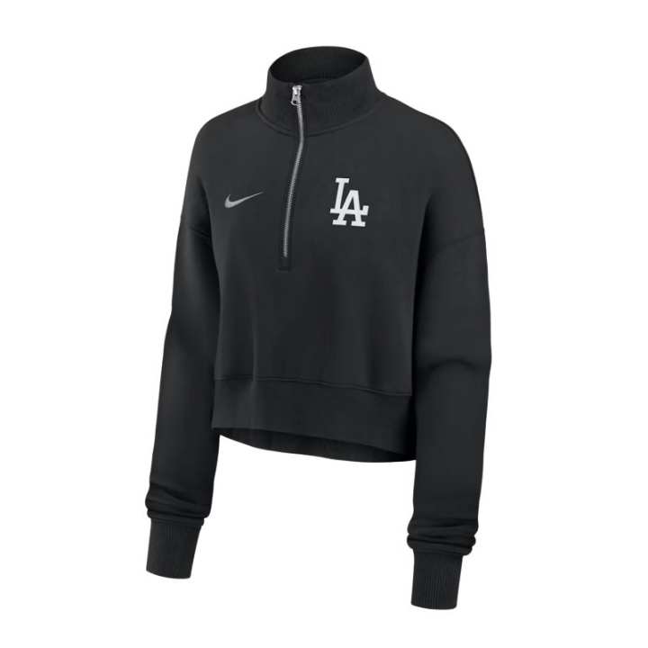 Nike Nike Los Angeles Dodgers Phoenix Women's Nike Mlb Cropped 1/4-Zip Crew