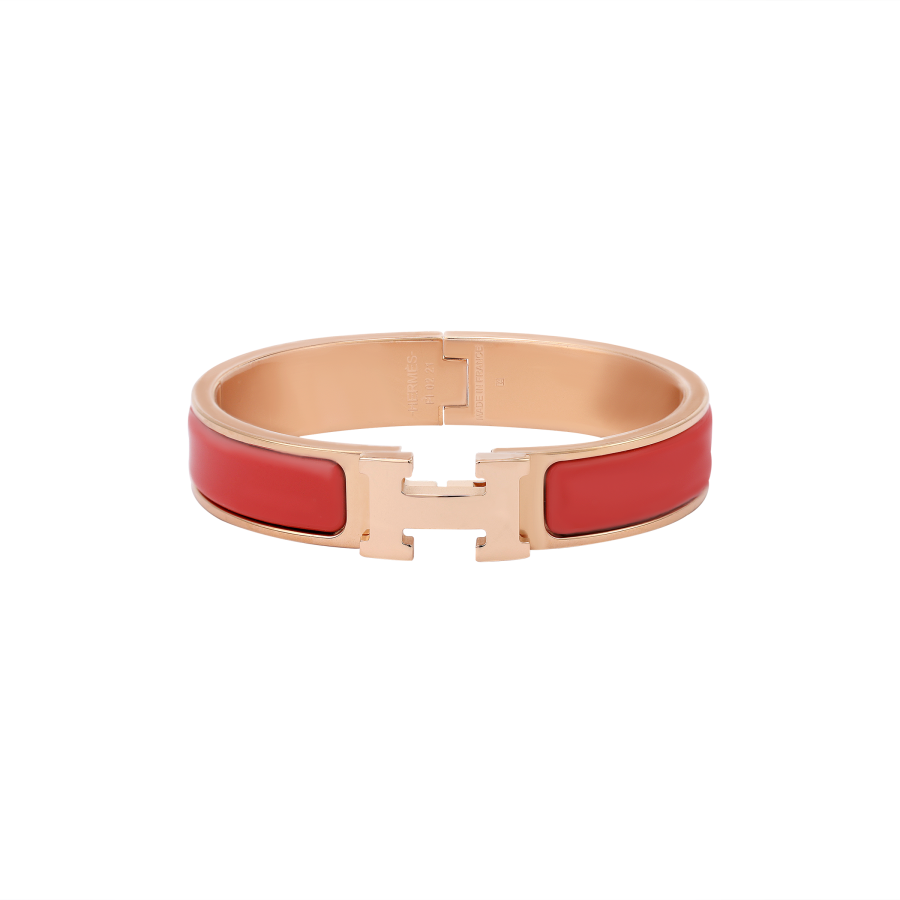 HERMES HERMES Clic H Enamel Bangles Women's