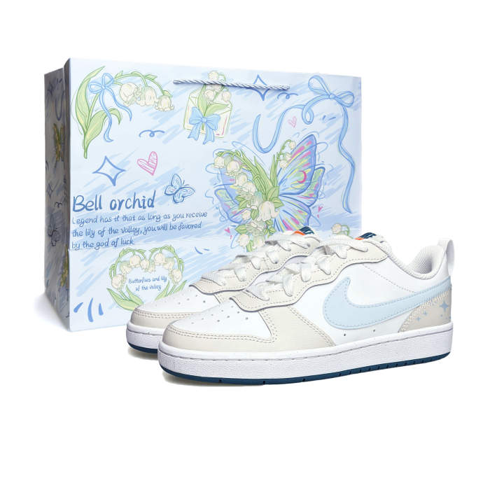 Nike Nike Court Borough 2 Island, Welcome Summer Low top Skateboard Shoes White Blue