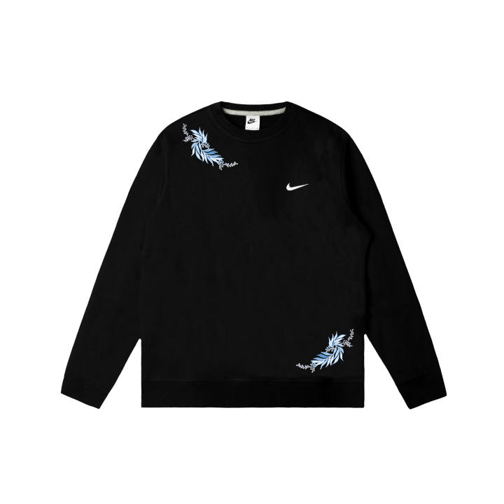 Nike Nike Club Sweatshirts Men's Black Crew Neck Moderate Regular