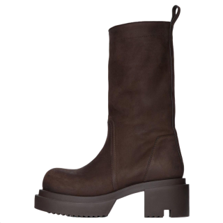 RICK OWENS/RO Bogun CONCORDIANS Calfskin Ankle Boots 6CM Men's Brown