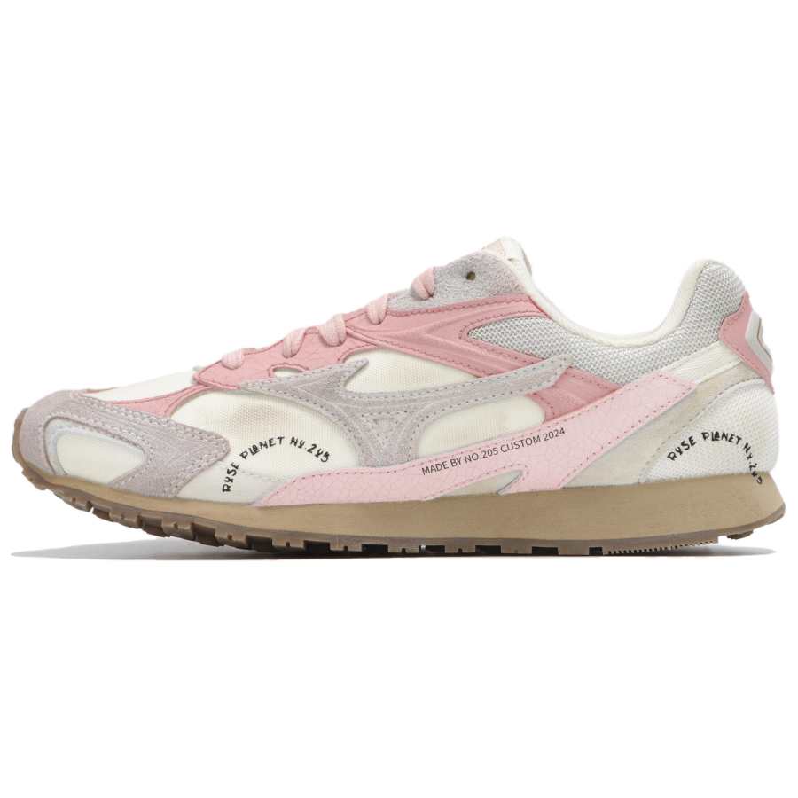 Mizuno LG 60S Abrasion Resistant Low top Casual Shoes Unisex Beige Pink