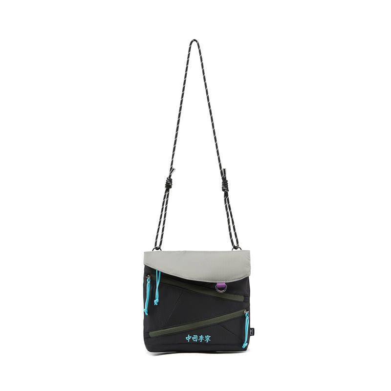 Li-Ning Li Ning Nylon Crossbody Bags Unisex Black & Black