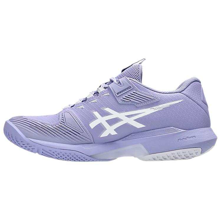 ASICS SOLUTION SPEED FF 4 Synthetic Leather Tennis Shoes Women's Blue Bell Floral/White