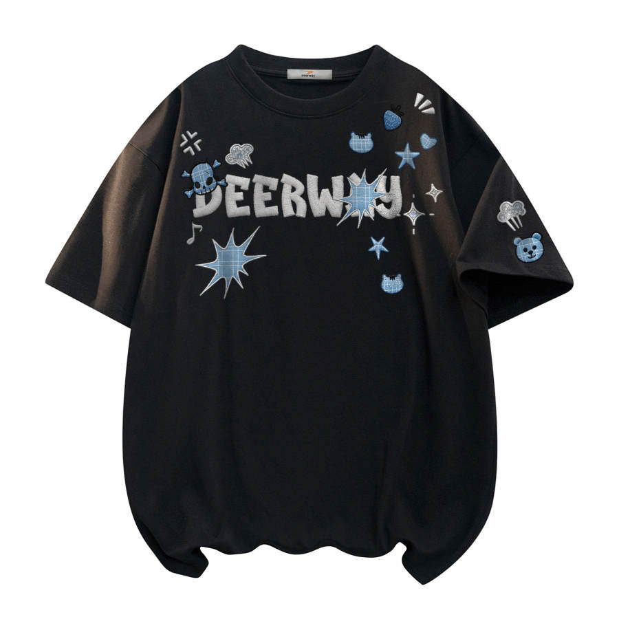 DEERWAY T Shirts Unisex Crew Neck Moderate Straight Fit