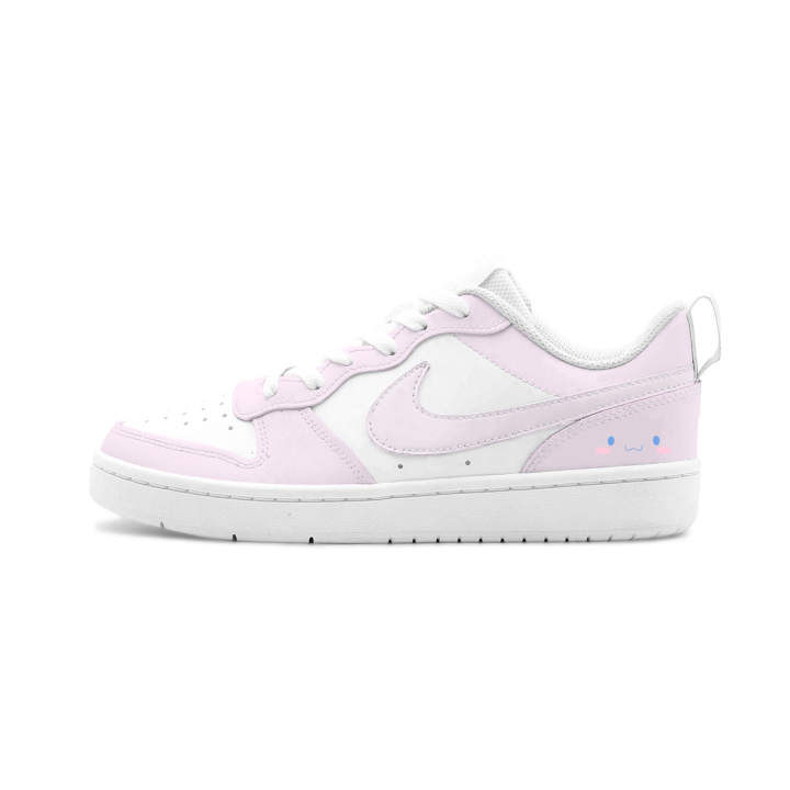 Nike Nike Court Borough 2 Taro Paste Cream Rabbit Leather Cushioning Abrasion Resistant Slip Resistant Low top