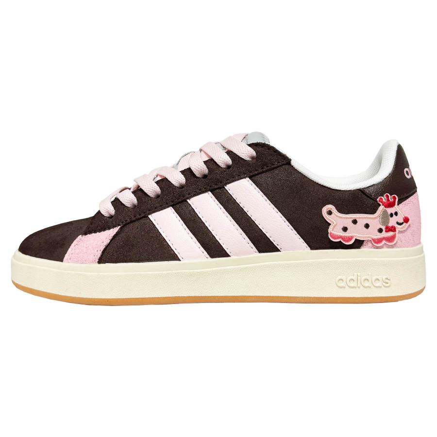 Adidas Adidas Grand Court Base 00s Speechless Puppy Abrasion Resistant Low top Skateboard Shoes Unisex Pink Brown