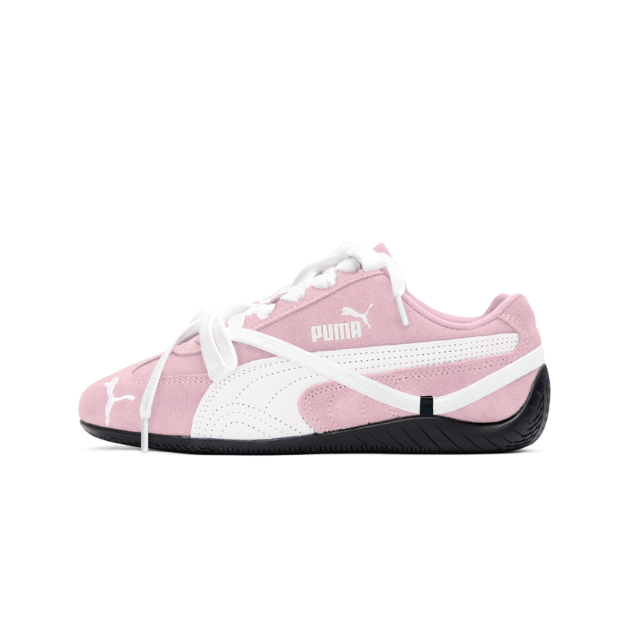 PUMA Speedcat Go OG Cow Split Leather Abrasion Resistant Low top Racing Shoes Unisex Pink