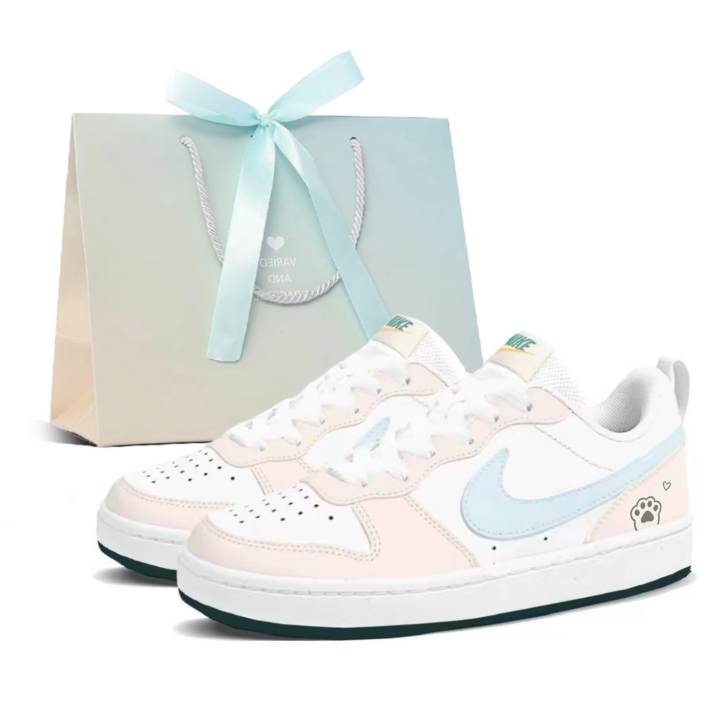 Nike Nike Court Borough Zhaozha Cheese Synthetic Leather, Leather Slip Resistant Abrasion Resistant Low top Skateboard Shoes