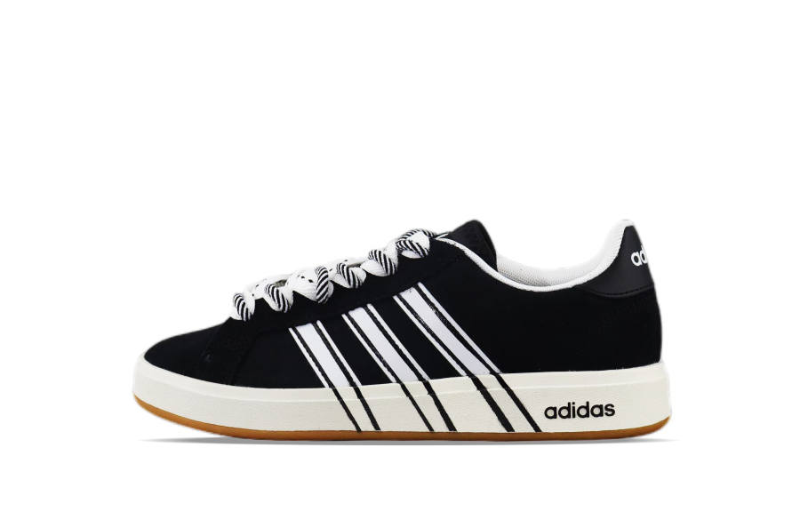 Adidas Adidas Grand Court Base 00s Abrasion Resistant Slip Resistant Low top Skateboard Shoes Unisex Black White