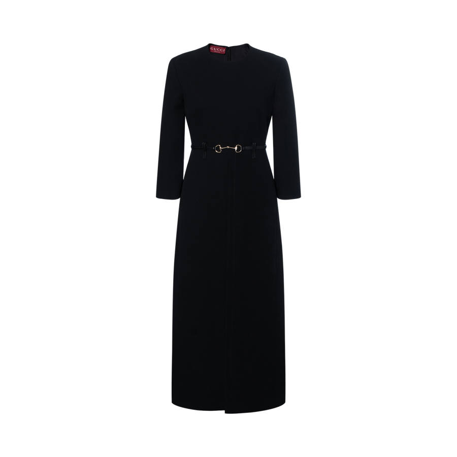 GUCCI SS25 Long Sleeved Dress Women's Black