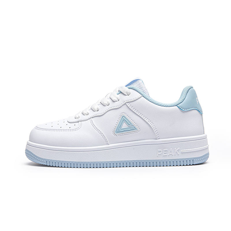 PEAK Trendy Lifestyle Collection White Sneakers Minimalist Fashion Low top Skateboard Shoes Unisex
