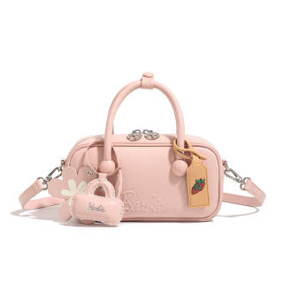Barbie Synthetic Leather Handbag Women's Pink