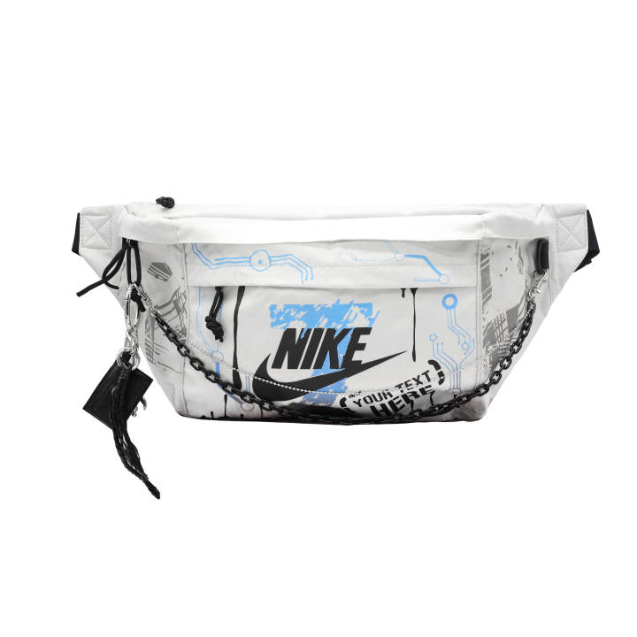 Nike Nike Print Basic Large Logo Sports, Fabric Cyber Technology Fanny Pack Regular Unisex Blue White